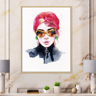 Art mural sur toile stylisé «Fashionista In Vibrant Colors X»