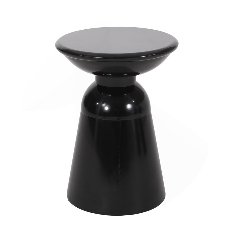 Outdoor Metal End Table -Large, Black