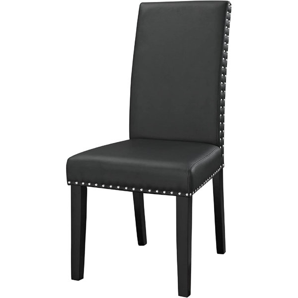 Red Barrel Studio® Upholstered Parsons Chair in Black | Wayfair