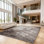 Tapis gris luxueux en fausse peau de mouton