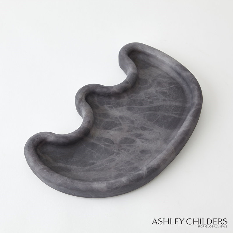 Amera Alabaster Tray, Gray