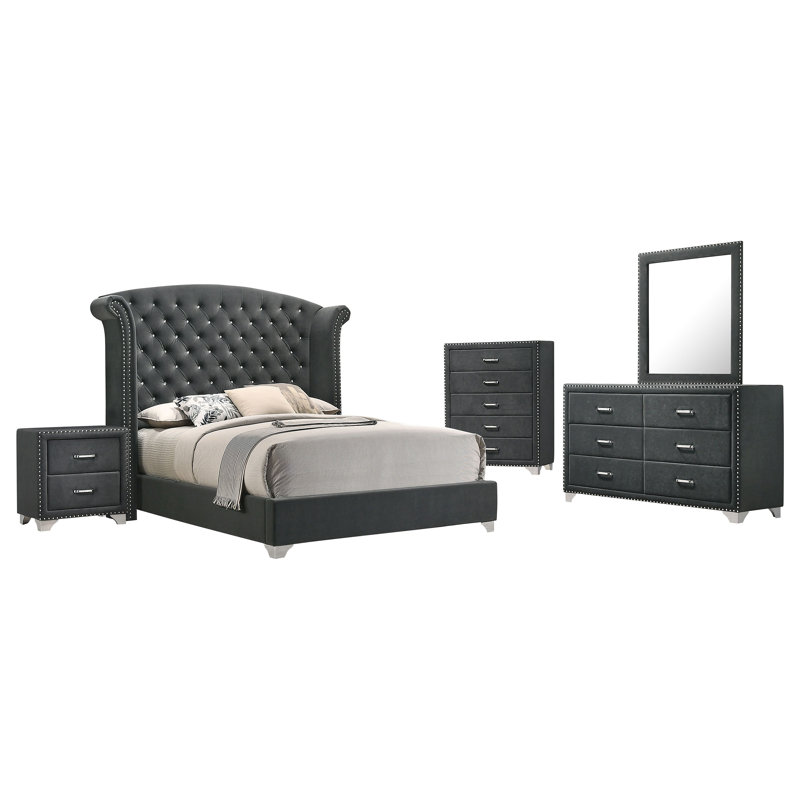 Rosedale 5-piece Eastern King Bedroom Set Grey, King, Gray