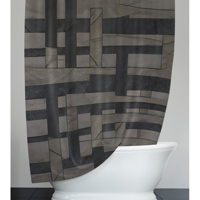 Abstract Shower Curtain, 72" H x 70" W