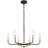  Liseli 6 - Light Dimmable Classic / Traditional Chandeliers, Black/Gold Light Fixture for Dining Room Kitchen Island Foyer-22.24"W x 74.8"H-285178412