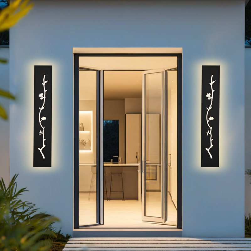 2 Pack 32Inch Outdoor Wall Lights Modern Long LED Wall Sconce, LED Waterproof IP65 Outdoor Garage Lights 3000K Wall Mount Exterior Light Fixture For House Garage Patio