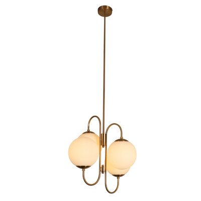 Lustre en forme de globe à 4 lumières Hutchings