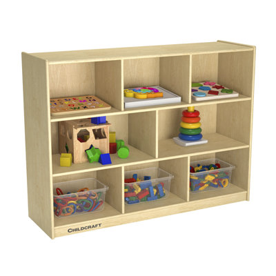 8 Compartment Manufactured Wood Shelving Unit