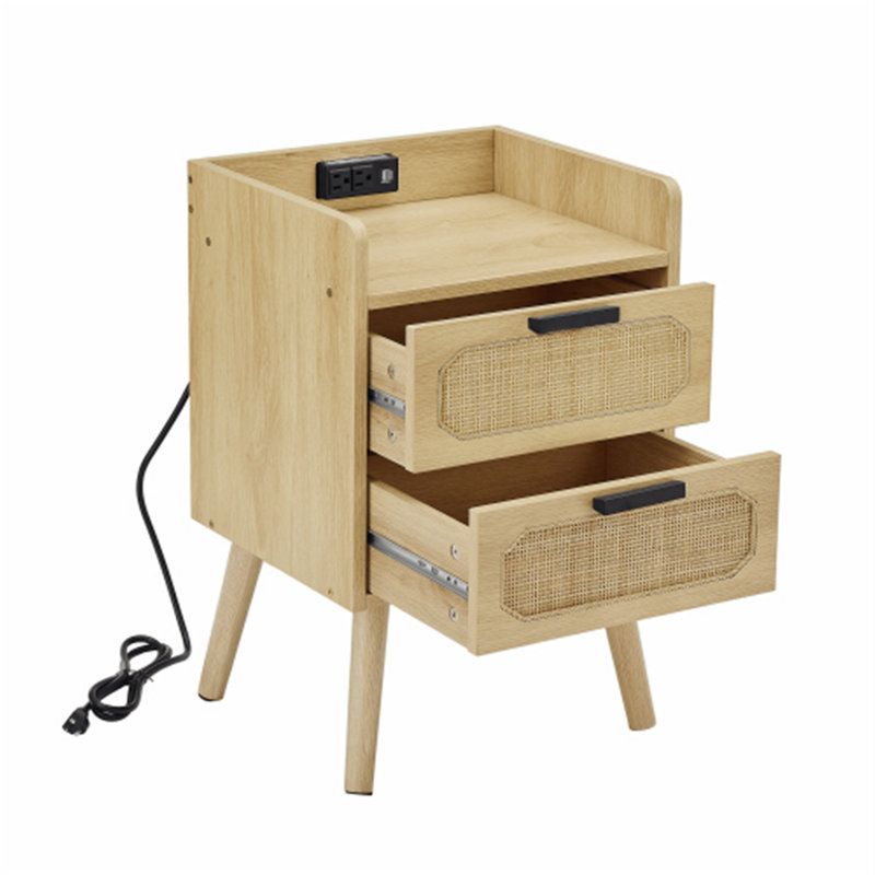 Table de chevet en rotin JHX
