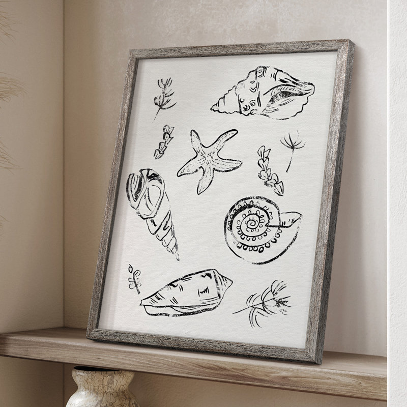 Sea Spirals II, reproduction encadrée - bois massif, H 11 po x l 9 po