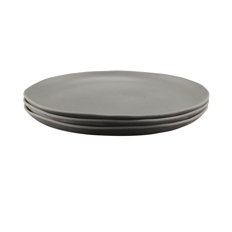 Morocco 11" Melamine Dinner Plate, Dark Gray