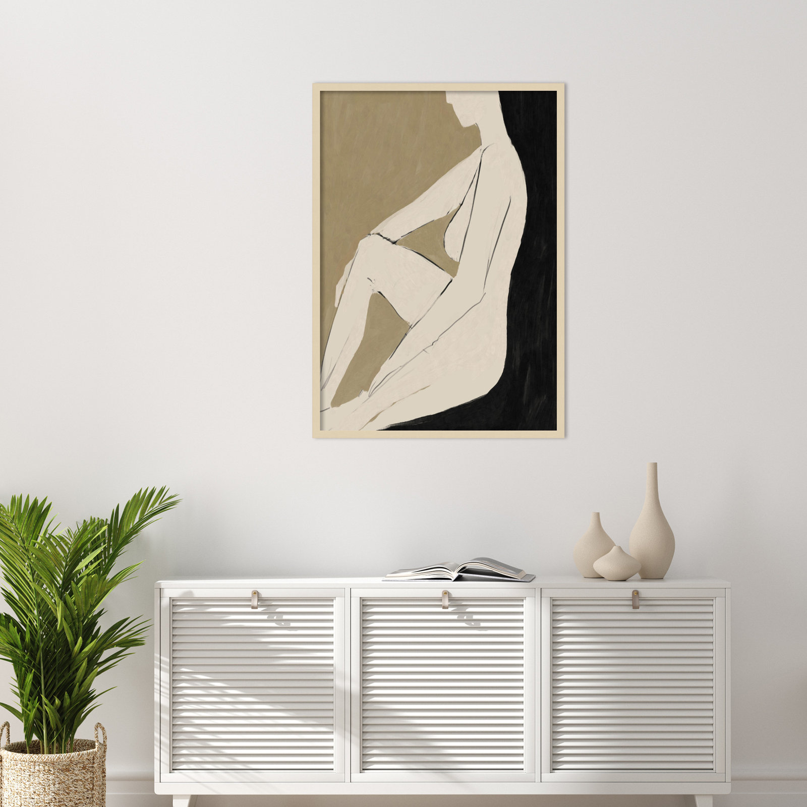 Chamois "Chill" Print by Dan Hobday, Brown Framed, 41" H x 29" W