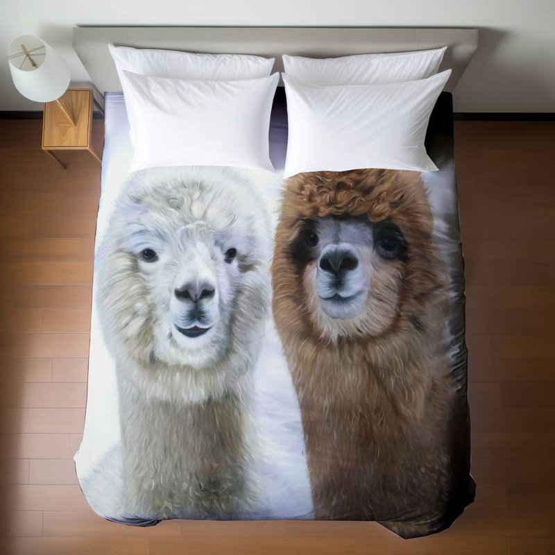 Housse de couette Rustic Two Llamas - Animal de ferme