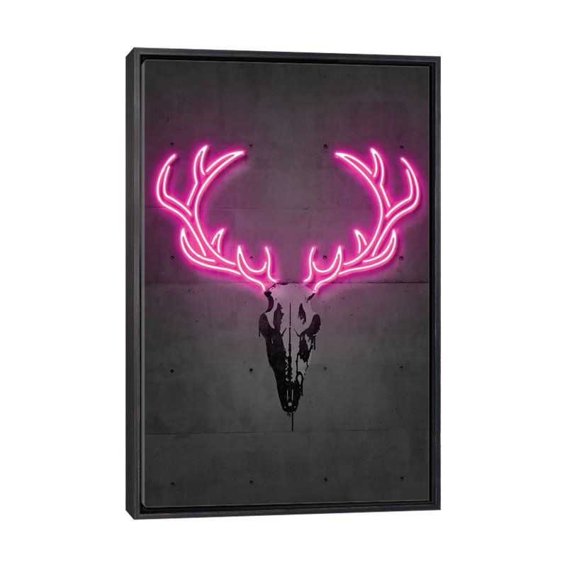 « Deer Skull » par octave Mielu-impression d’art graphique, Pas de tapis, H 48 po x l 32 po x P 1,5 po