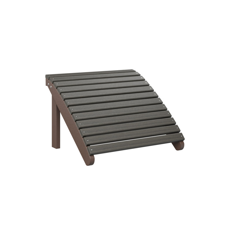 Repose-pieds Adirondack Berlin Gardens, Coastal Gray Top/Chocolate Brown Base
