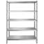 Étagère en acier inoxydable 47,5 x 18 pouces Étagère de rangement réglable à 5 niveaux Étagère en acier inoxydable
