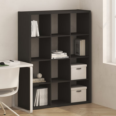 12-Cube Bookcase, Thick Frame, White