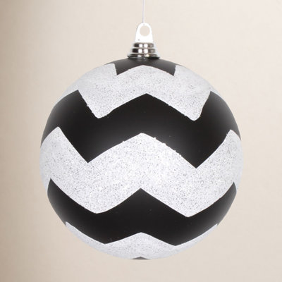 Chevron Shatterproof Christmas Ball Ornament