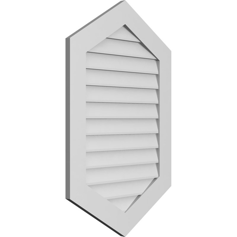 Ventilé vertical à pignon vertical 7/12 po, H 40 po x l 26 po x P 1 po