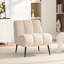 Fauteuil d'appoint rembourré capitonné sans accoudoirs-310130694