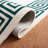Diljana Hand Tufted Wool/Cotton Greek Key Border Rug in Ivory/Green-895178897