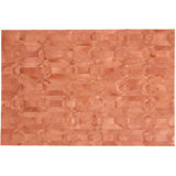 Cowhide Geometric Area Rug in Shrimp