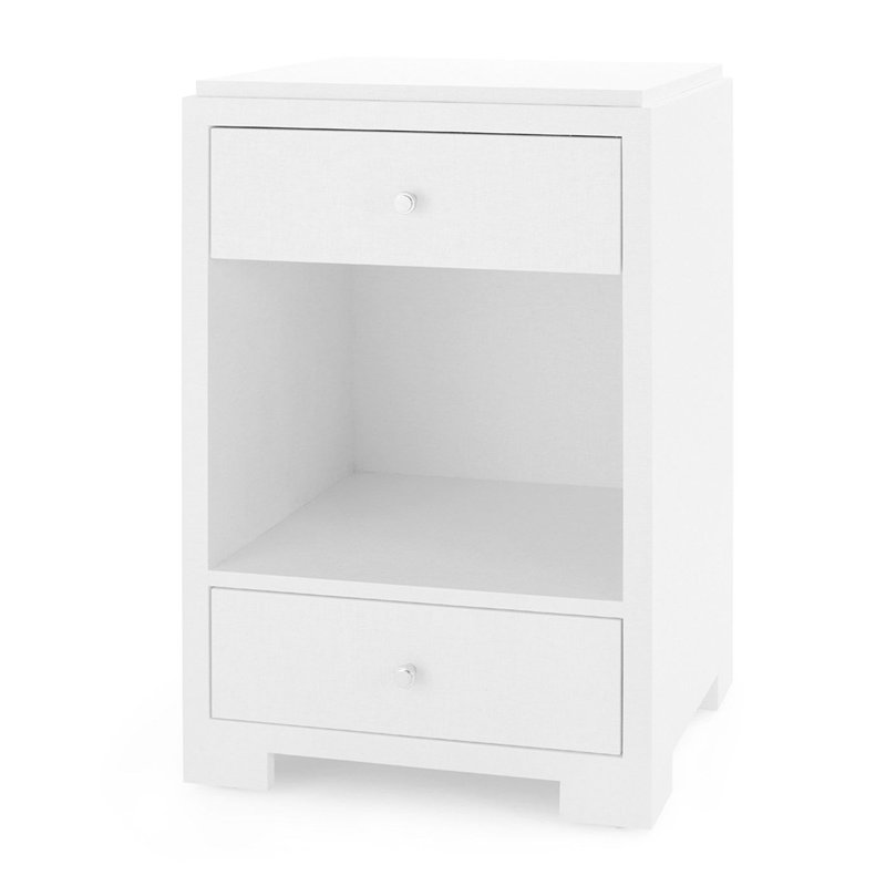 Fedor Accent Chest, White Grasscloth