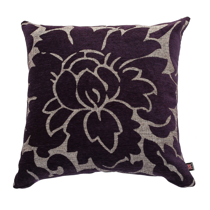 Alonso Floral Square Cushion, Medium, Purple