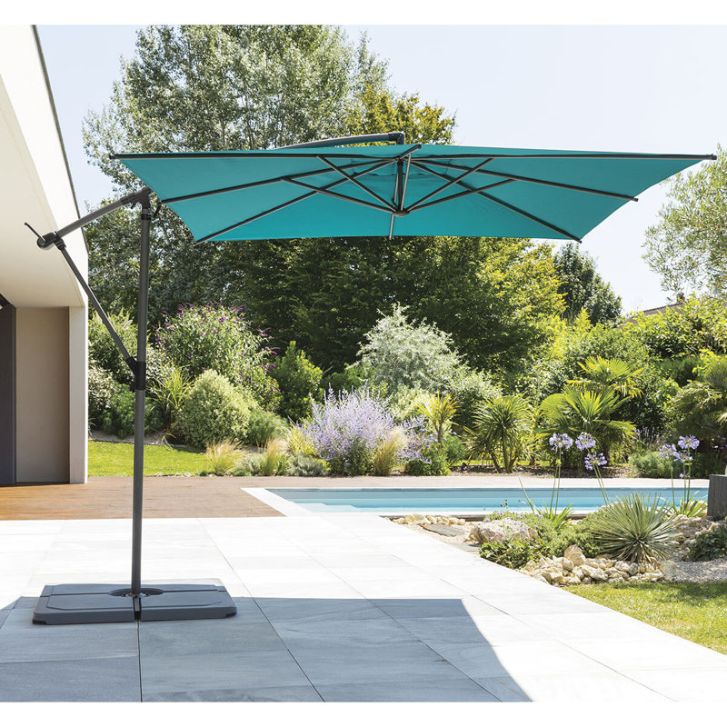 Ahnia 250cm Cantilever Parasol, Peacock Blue