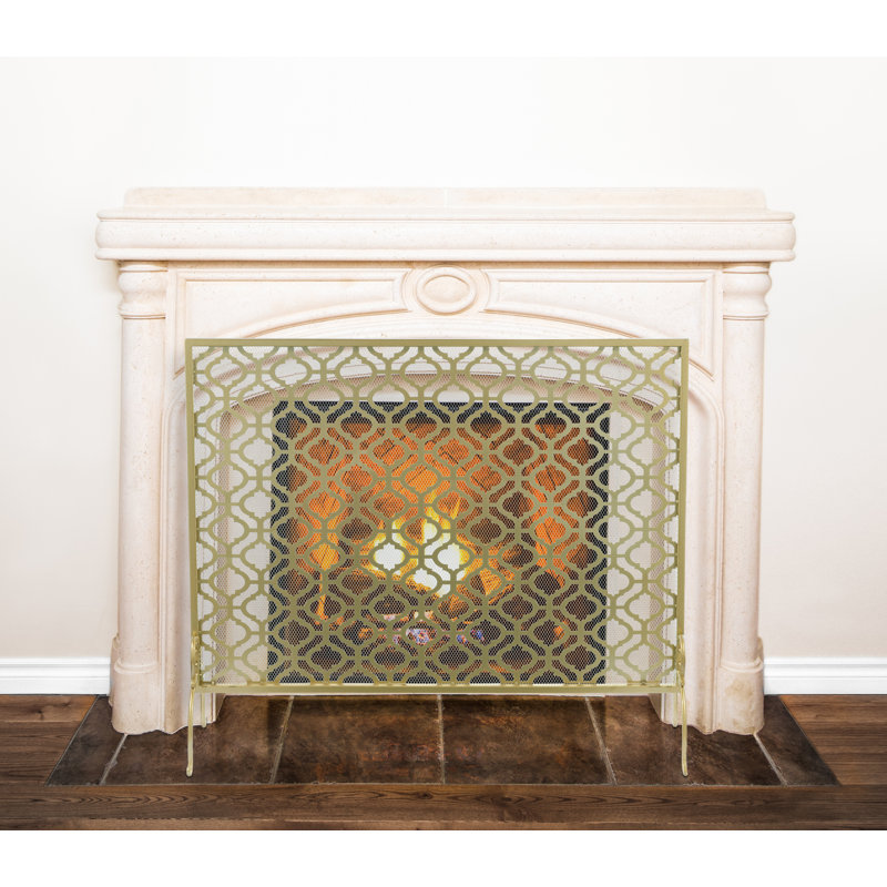 1 Panel Iron Fireplace Screen