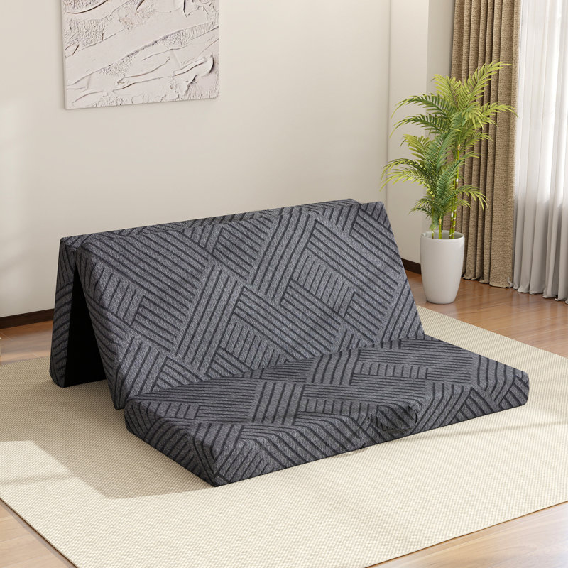 Matelas en mousse à mémoire de forme pliable de 6 po dans une boîte Driffield, Simple extra long