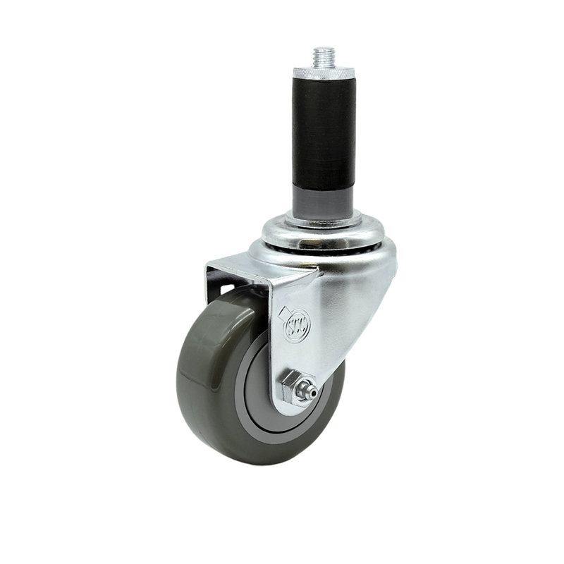 Polyurethane Expanding Caster, Gray
