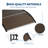 UV, Rain & Snow Protection – Polycarbonate Outdoor Door Awning Canopy – Durable Plastic Steel Bracket, Brown Board – Weather-Resistant Entrance Cover – Size: 100x100cm, Color: Brown-126598123