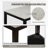 Modern Industrial Dining Table Sets With Solid Rubber Wood And Concrete-effect Top For Kitchen Or Dining Room