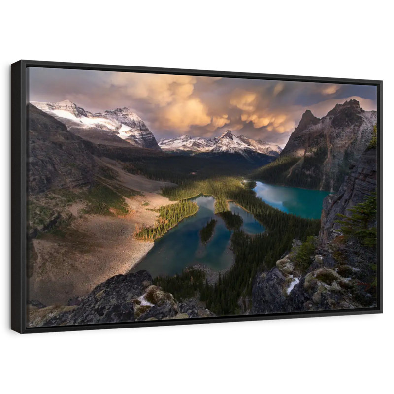 Vast Rocky Mountains, Cadre flottant noir, 43 po x 29 po