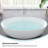 59.06"x30.71"Acrylic Home Thermostatic Slim-Edge Freestanding Oval Seamless Integrated Japanese-style Bathtub