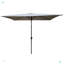 Parasol de patio imperméable avec manivelle et inclinaison à bouton-poussoir sans rabat pour piscine de jardin-24703176
