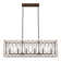 Chevron 6 Light Linear Rectangle Chandelier