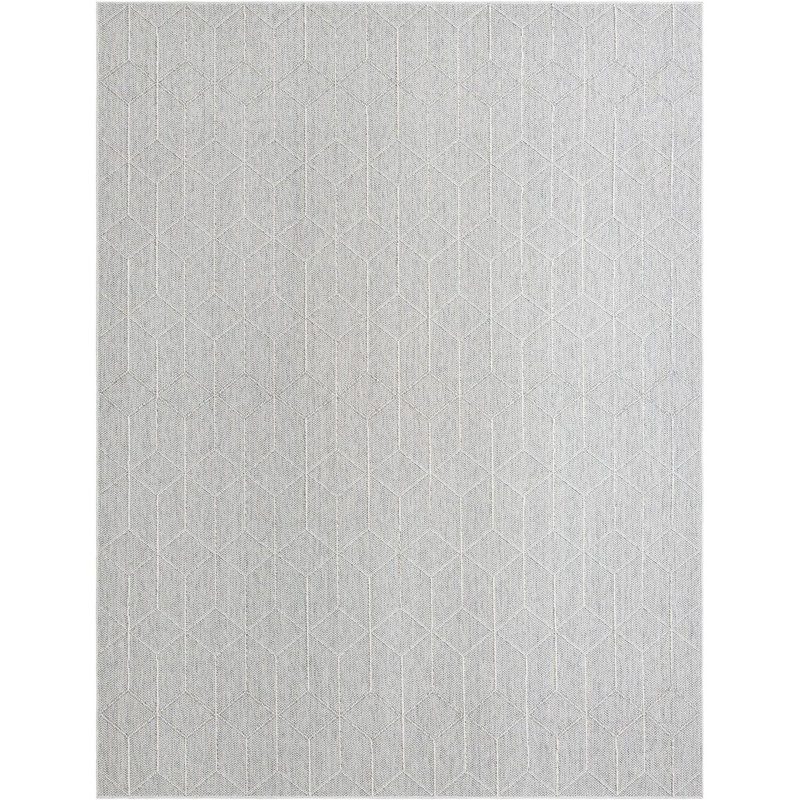 Contemporary Ohanlon Area Rug Light Gray Color, Rectangle 9' x 12'