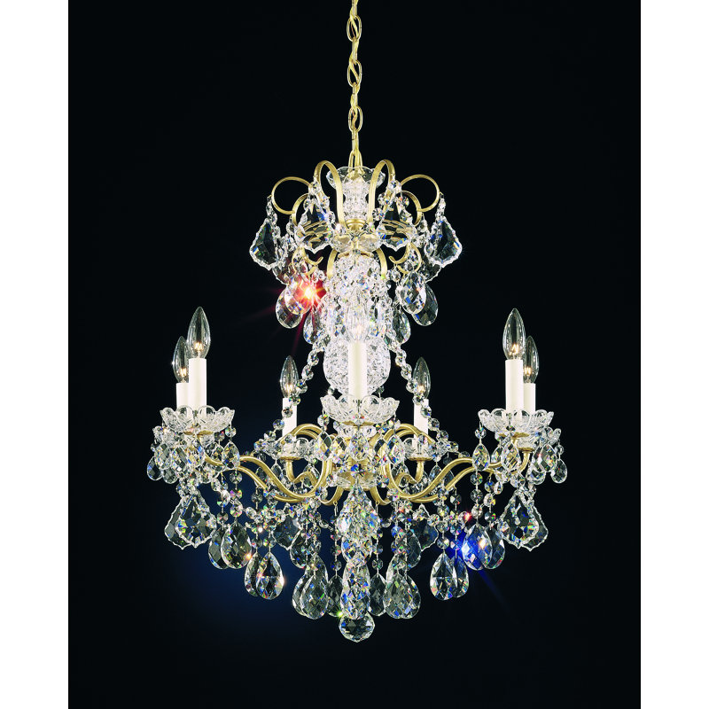 New Orleans 7 - Light Chandelier, Black Pearl, Handcut Heritage, 110 V