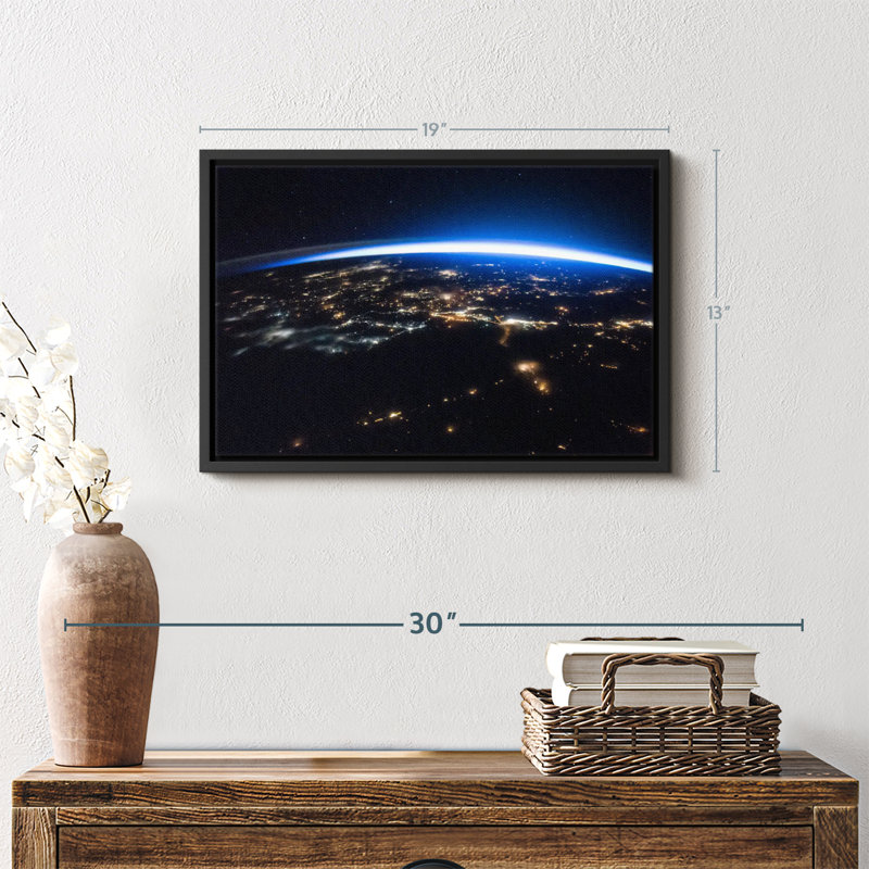Earth Night Glory, reproduction sur toile, H 13 po x l 19 po