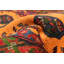 Tapis unique en laine noué à la main orange brûlé tribal 2 pi 8 po x 4 pi 1 po