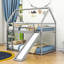 Lit simple superposé en bois avec glissade-136338237