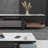 Modern simple rock slate coffee table TV stand set