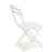 3 Piece Patio Bistro Set of Foldable Round Table and Chairs, White-1383993094