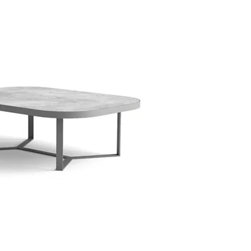 Table basse d'extérieur Casual Simple Table de patio rectangulaire L 47,24 po x l 31,5 po