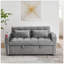 55.51 Inch Versatile Foldable Sofa Bed In 3 Lengths, Modern Sofa Sofa Sofa Velvet Pull-Out Bed, Adjustable Back And With USB Port And Ashtray And Swivel Phone Stand-118043399