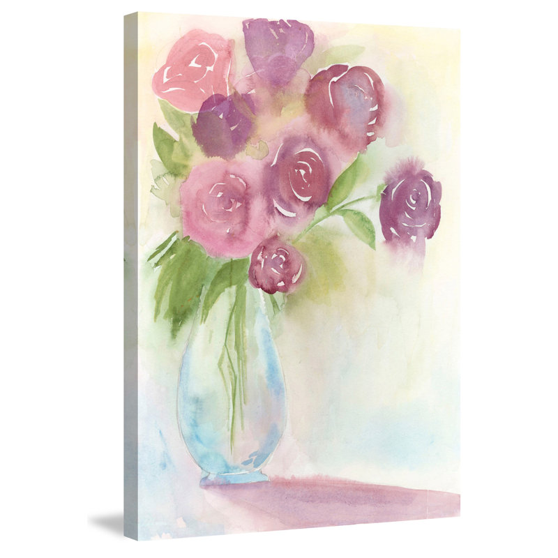"Mauve Bouquet", reproduction sur toile tendue, H 45 po x l 30 po x P 1,5 po