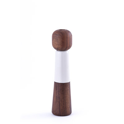 Bougeoir avec plateau en bois et métal