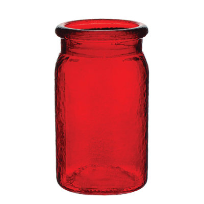 Hammered Glass Jar Shape Vase