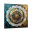 Art mural acrylique bleu sarcelle et mandala I - Boho Mandala-1035271460